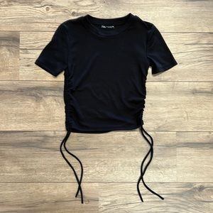 Zara t-shirt with ties on sides. Size S.